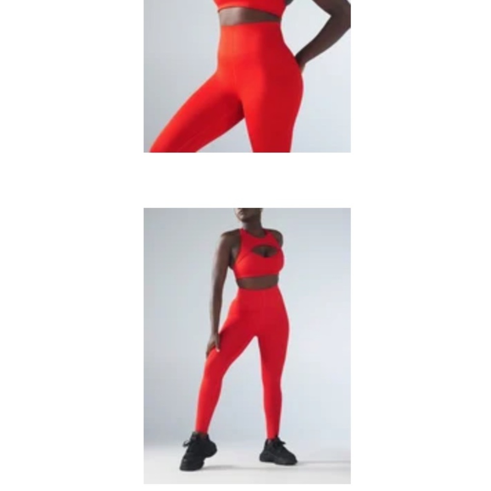 Savage X Fenty Red Leggings Sleek Form-Fitting Design